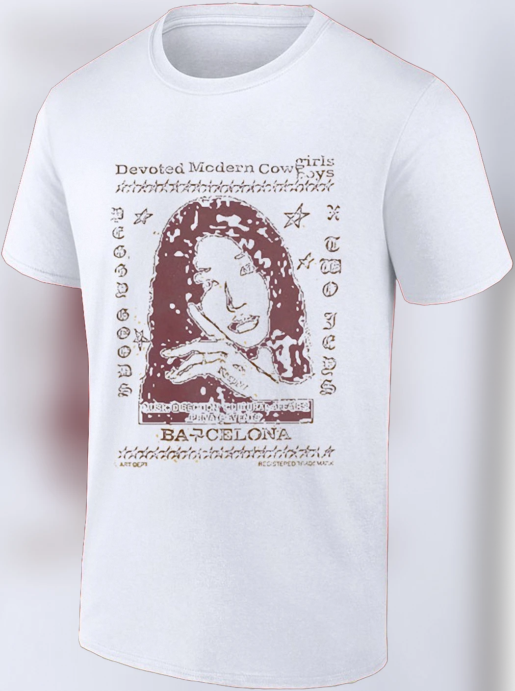 Devoted Modern Cowboys Vintage Western Graphic Tee, Retro Aesthetic Barcelona Streetwear T-Shirt