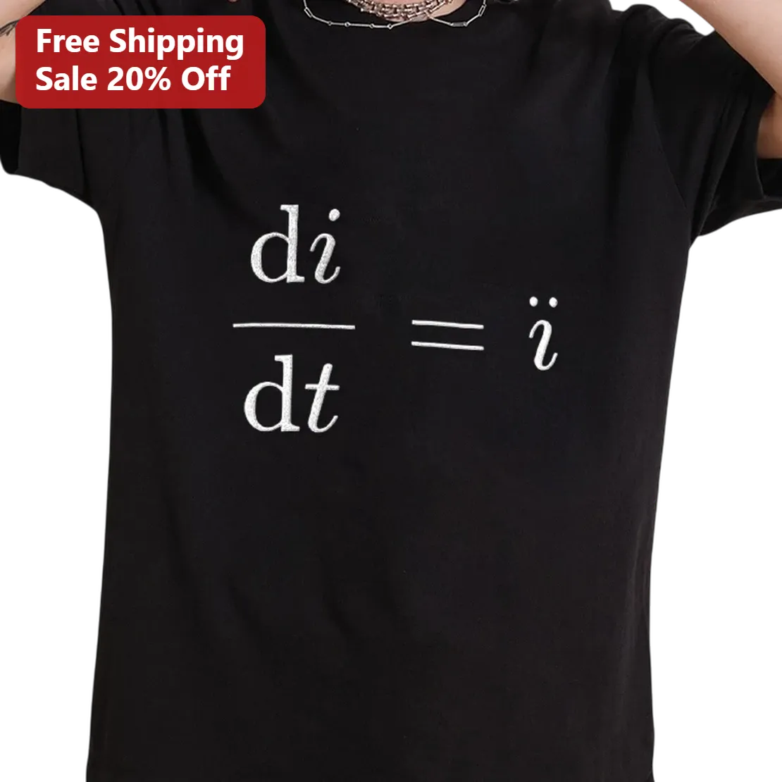 di/dt i Calculus Equation Tee for Physics Majors Engineers and Math Teachers, Geeky STEM Science Humor Gift