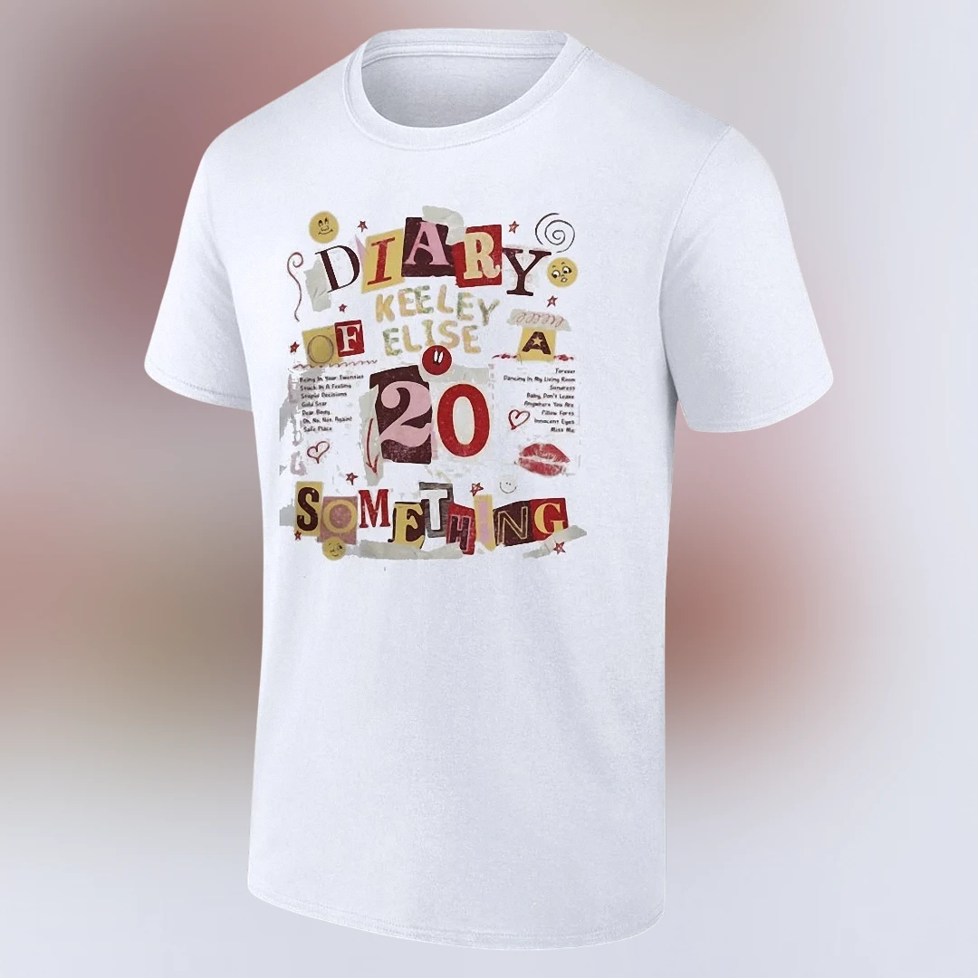 Diary of a 20 Something Tee, Aesthetic Collage Graphic T-Shirt, Relatable Twenties Birthday Gift Shirt