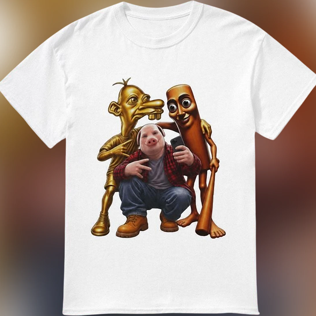 Diary of a Wimpy Kid Surreal Meme Graphic Tee, Funny Character Mashup Shirt for Fans