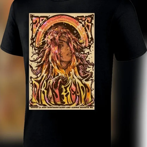 Dirty Heads August 12 2026 Airway Heights WA Concert Tee Psychedelic Music Tour Graphic Shirt