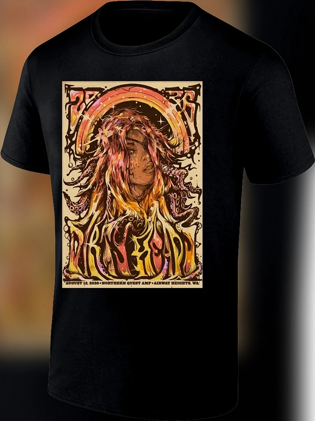 Dirty Heads August 12 2026 Airway Heights WA Concert Tee Psychedelic Music Tour Graphic Shirt