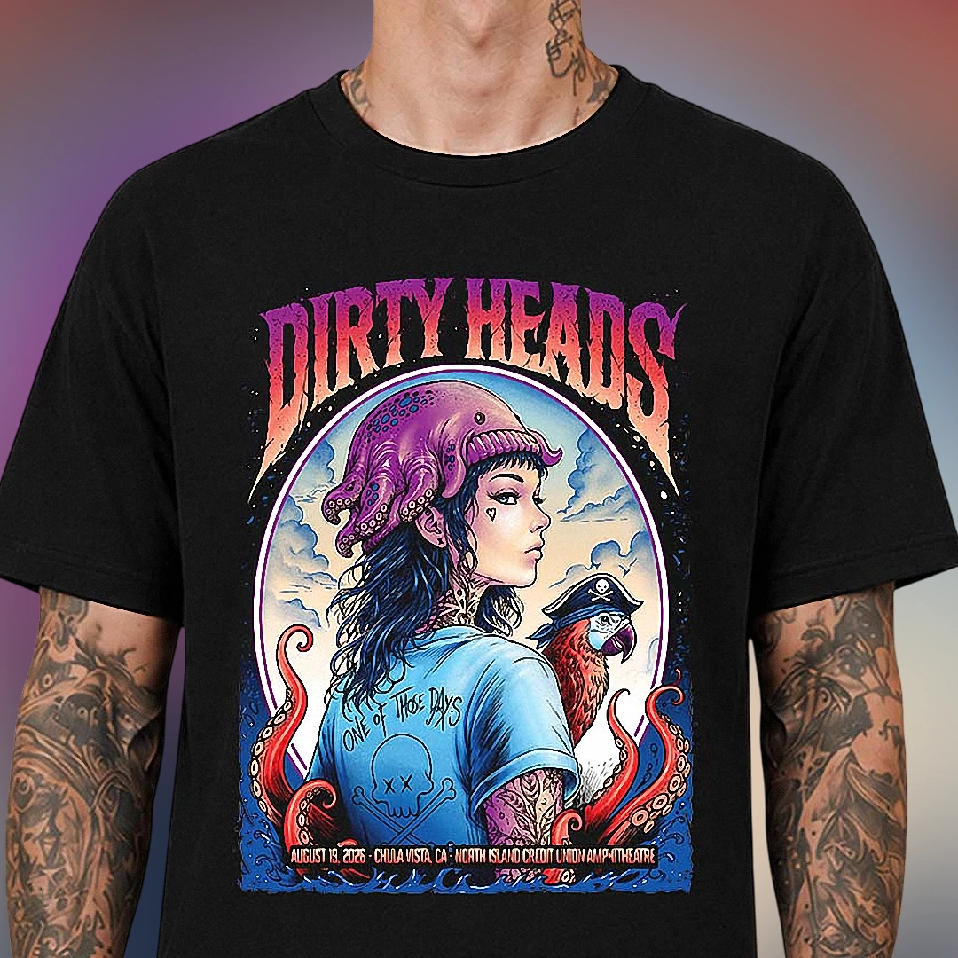 Dirty Heads Chula Vista CA 2026 Concert Tee, North Island Credit Union Amphitheatre Band Graphic Shirt