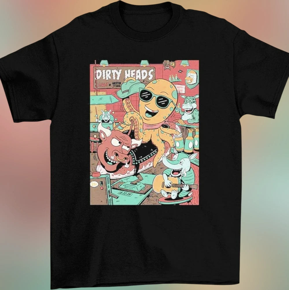 Dirty Heads Live Austin Texas Tee, Vintage Gig Poster Concert Graphic T-Shirt