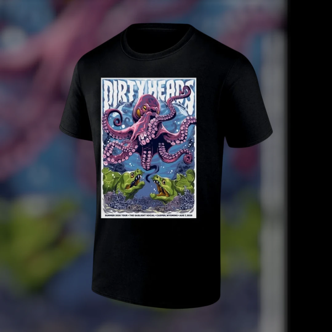 Dirty Heads Summer 2026 Tour The Gaslight Social Casper Wyoming Aug 7 Octopus Concert Tee