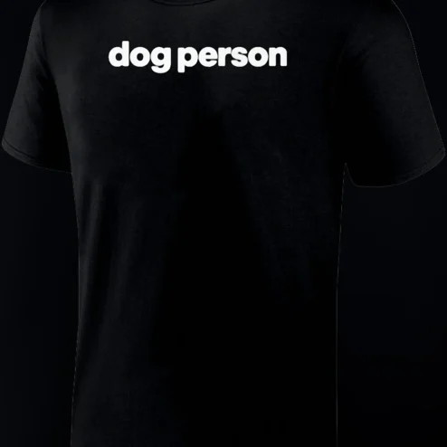 Dog Person Tee Funny Dog Lover Slogan Shirt Minimalist Pet Parent Gift