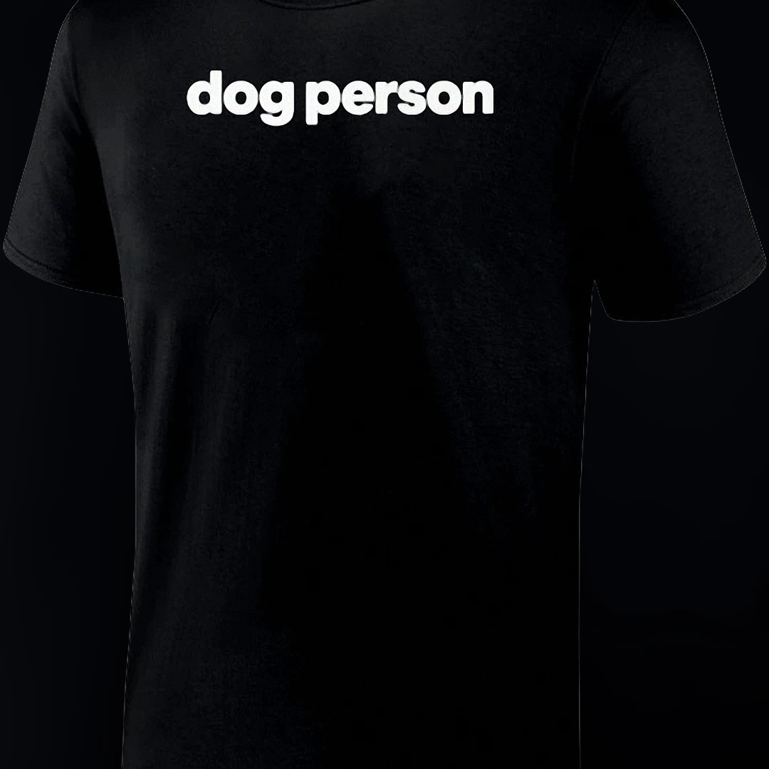 Dog Person Tee Funny Dog Lover Slogan Shirt Minimalist Pet Parent Gift