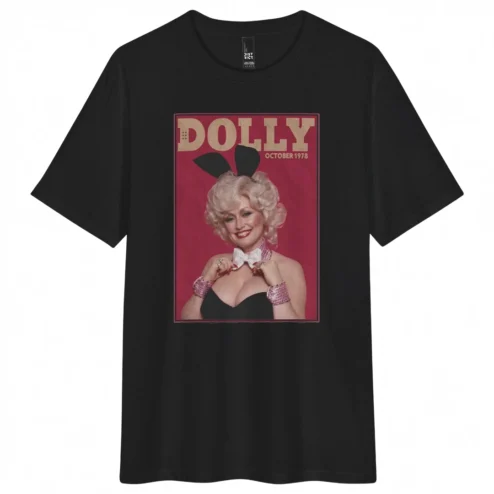 Dolly October 1978 Tee, Vintage Dolly Parton Bunny Magazine Cover Graphic T-Shirt