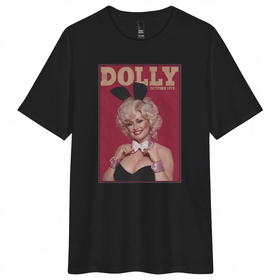 Dolly October 1978 Tee, Vintage Dolly Parton Bunny Magazine Cover Graphic T-Shirt