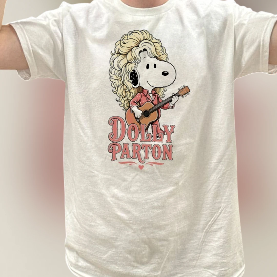 Dolly Parton Snoopy Mashup Tee, Vintage Country Music Graphic T-Shirt Gift for Fans