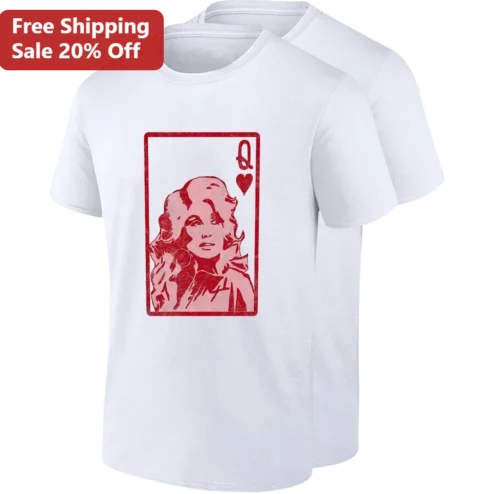 Dolly Parton Tee Vintage Queen of Hearts Playing Card Country Music Shirt Gift for Fans