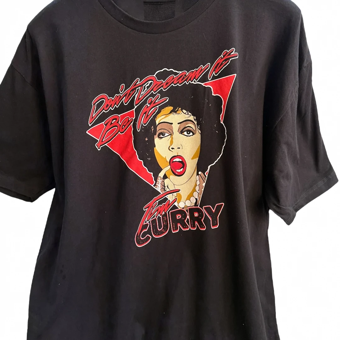 Don't Dream It Be It Tim Curry Tee Vintage Rocky Horror Picture Show Graphic Shirt for Cult Movie Fans
