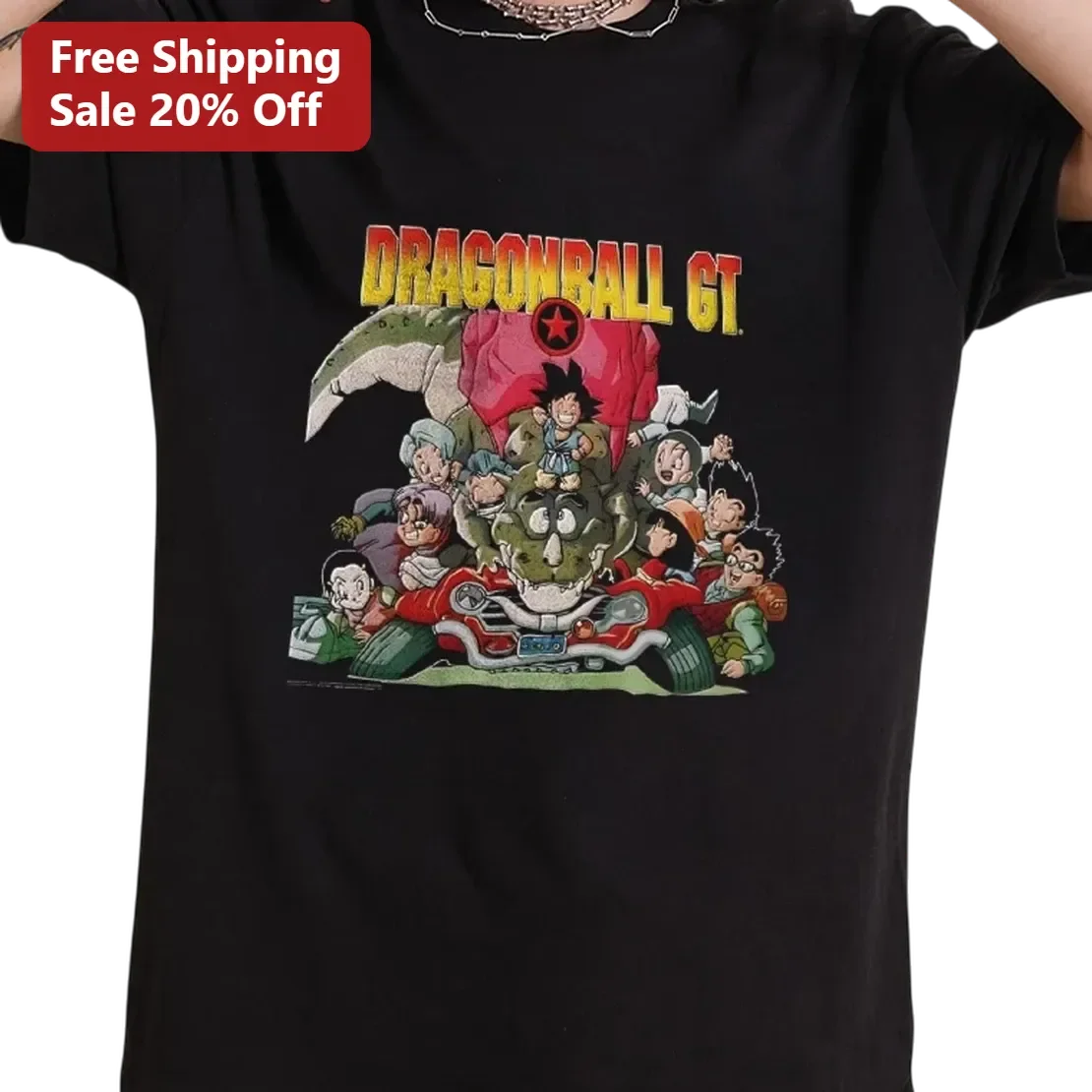 Dragonball GT Tee Vintage 90s Bootleg Anime Graphic Shirt Featuring Goku Trunks Pan Gift for Anime Fans