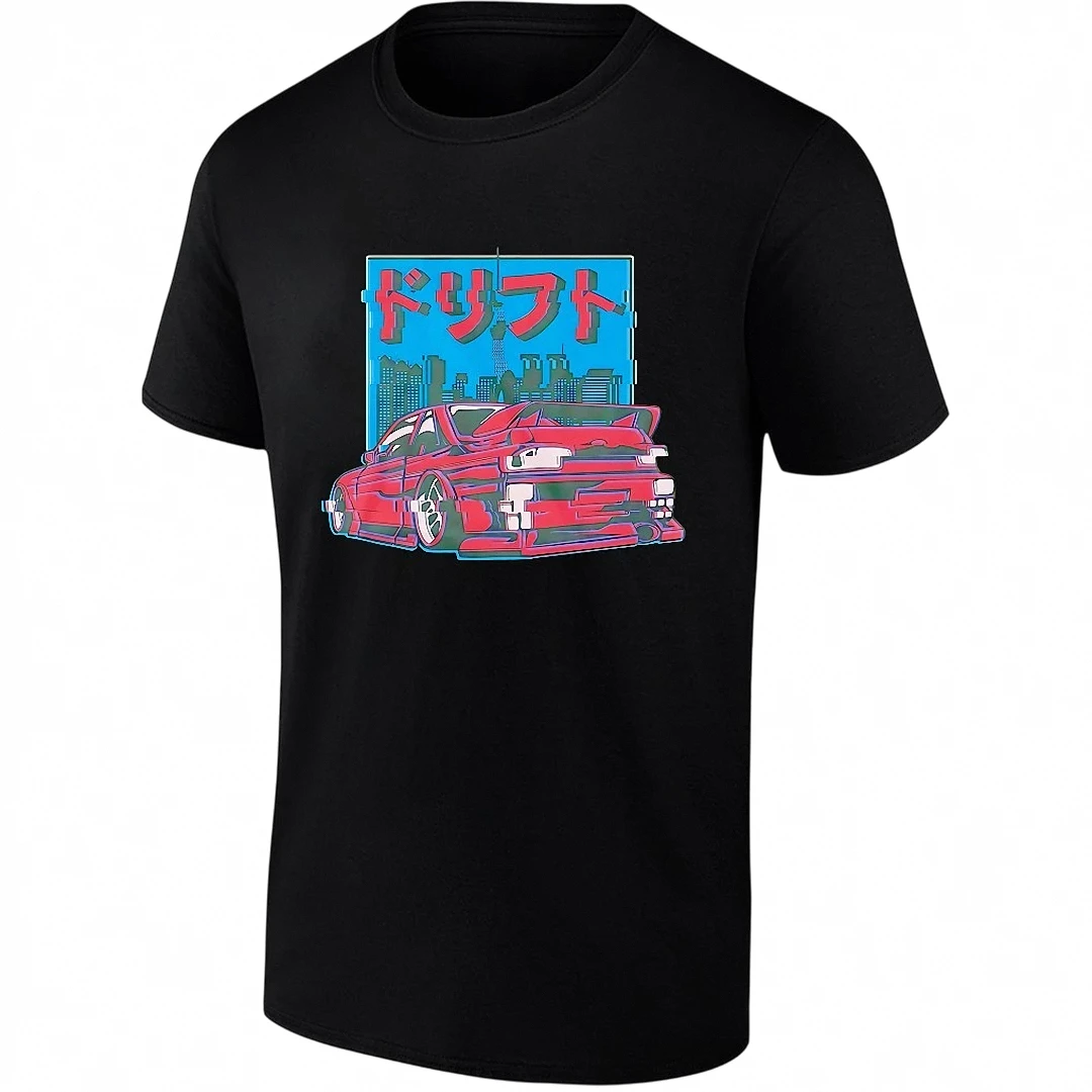 Drift Tee Retro JDM Japanese Street Racing Car Graphic Shirt for Men and Car Enthusiasts