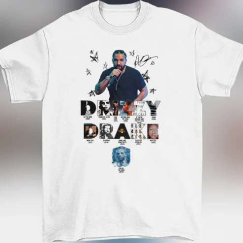 Drizzy Drake Tee Vintage Rap Album Graphic Shirt, Hip Hop Music Artist Merchandise Unisex Tee Gift for Fans