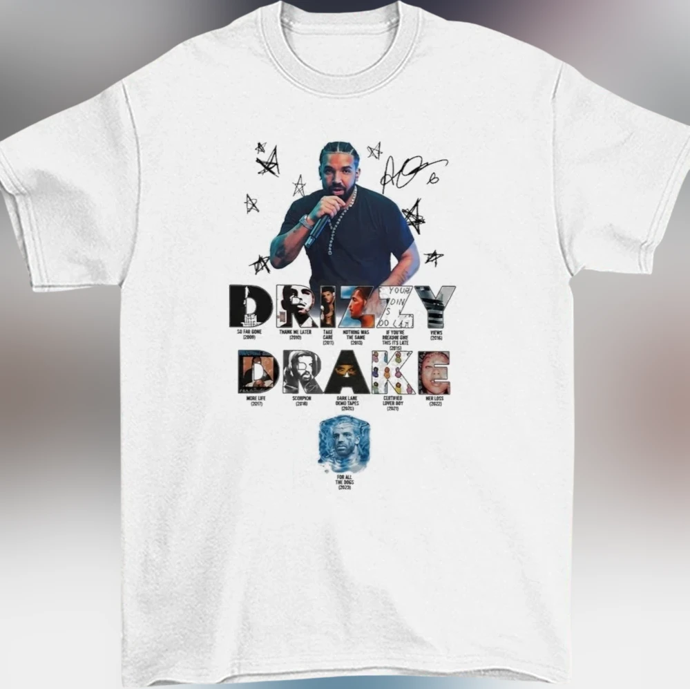 Drizzy Drake Tee Vintage Rap Album Graphic Shirt, Hip Hop Music Artist Merchandise Unisex Tee Gift for Fans