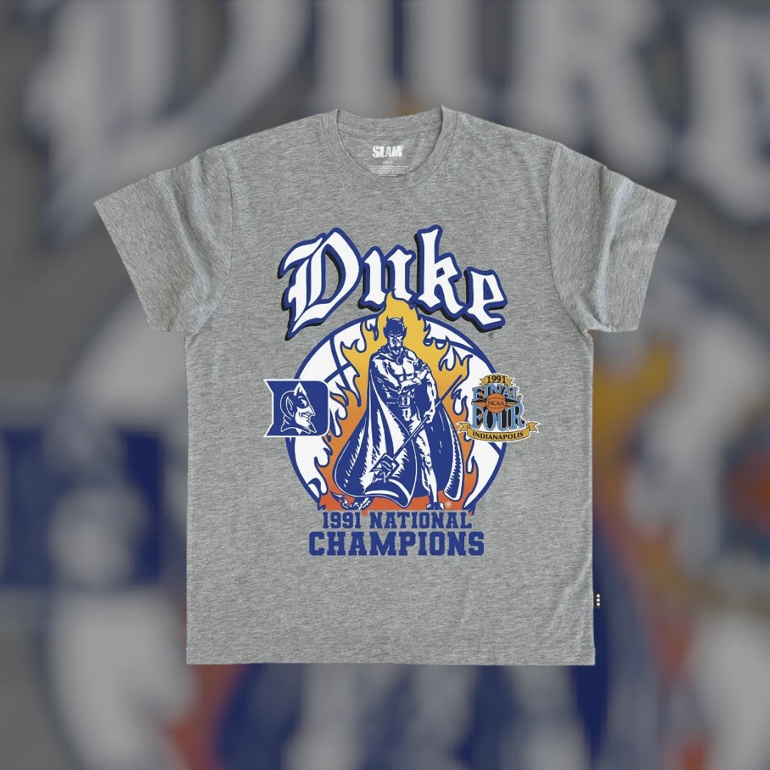 Duke Blue Devils 1991 National Champions Final Four Indianapolis Retro Basketball Tee
