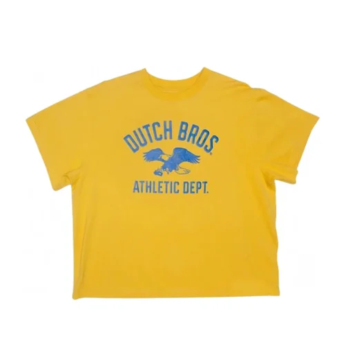Dutch Bros Athletic Dept Graphic Tee, Vintage Coffee Lover Collegiate Eagle Shirt Gift for Men and Women