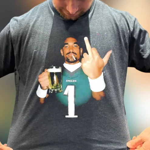 Eagles Jalen Hurts Meme Graphic Tee Funny Football Fan Game Day Shirt