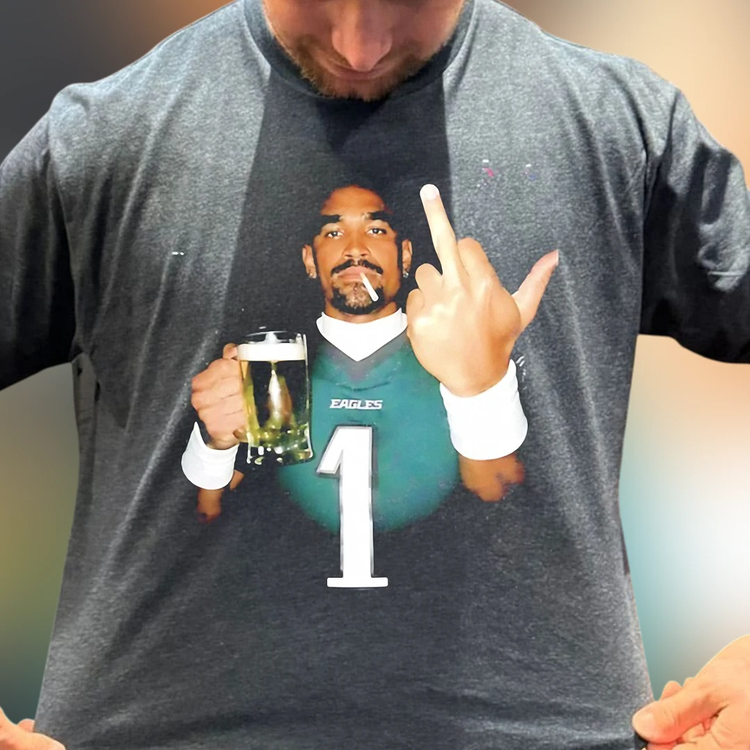 Eagles Jalen Hurts Meme Graphic Tee Funny Football Fan Game Day Shirt