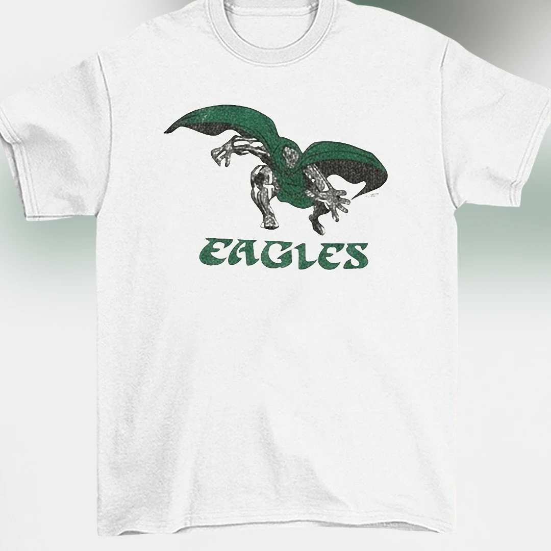 Eagles Vintage Graphic Tee, Retro Green Eagle Bird Shirt for Fans, Casual Streetwear T-Shirt