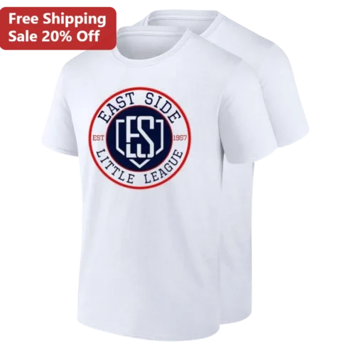 East Side Little League Est 1957 Tee Vintage Youth Baseball Team Shirt Gift for Players Coaches Parents Fans