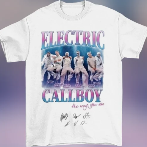 Electric Callboy The Way You Are Tee Vintage Band Graphic Shirt with Signatures