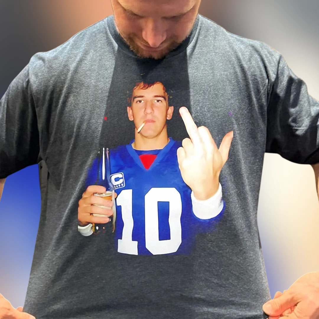 Eli Manning Tee Funny NY Giants Meme Graphic T-Shirt for Football Fans