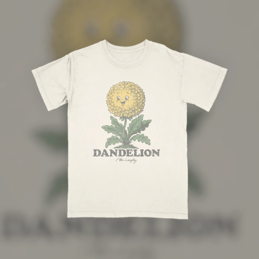 Ella Langley Dandelion Album Tee Vintage Retro Flower Character Country Music T-Shirt