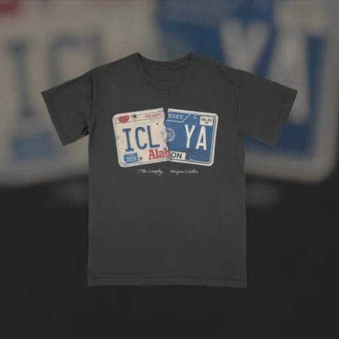 Ella Langley Morgan Wallen ICL YA Broken License Plate Tee Country Concert Shirt
