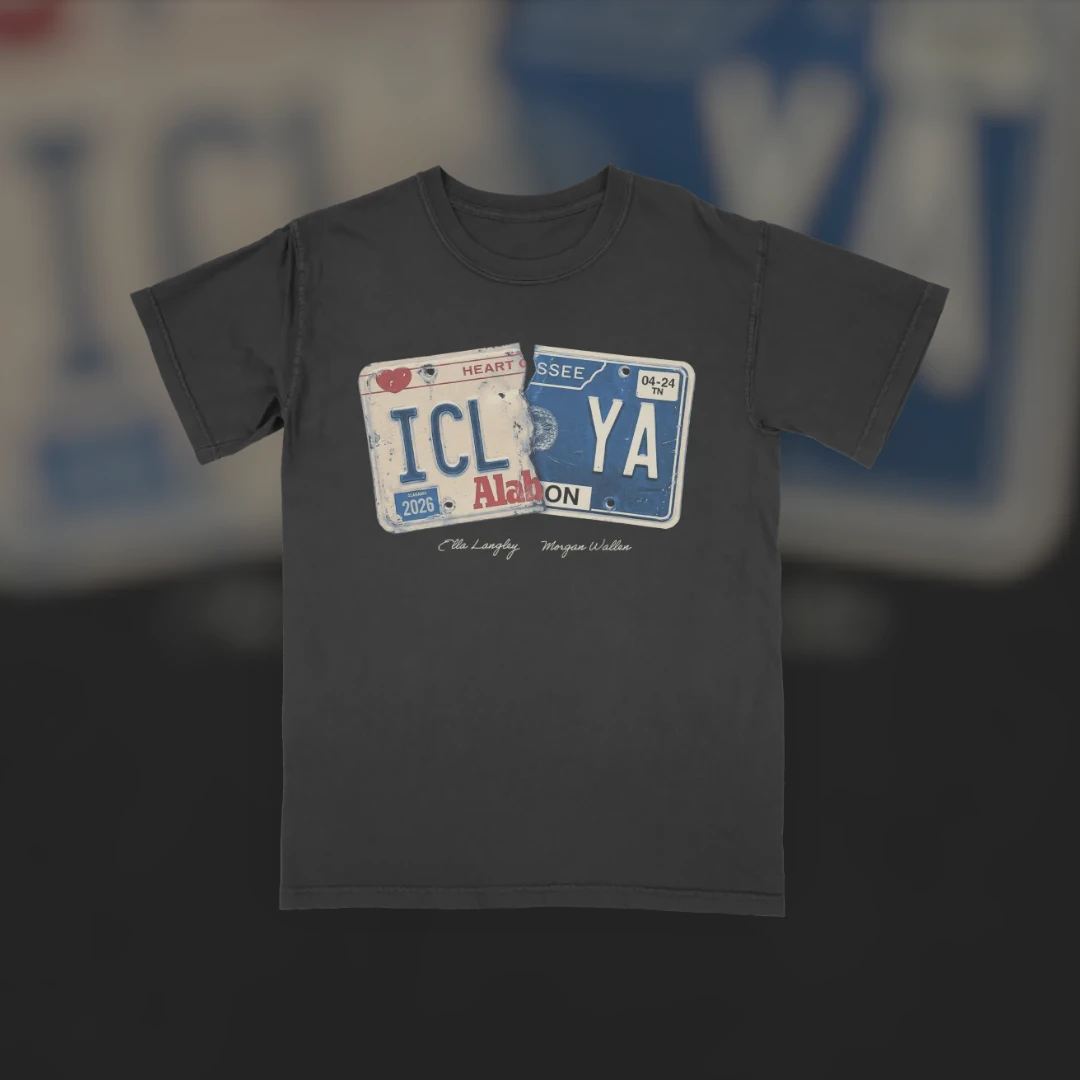 Ella Langley Morgan Wallen ICL YA Broken License Plate Tee Country Concert Shirt