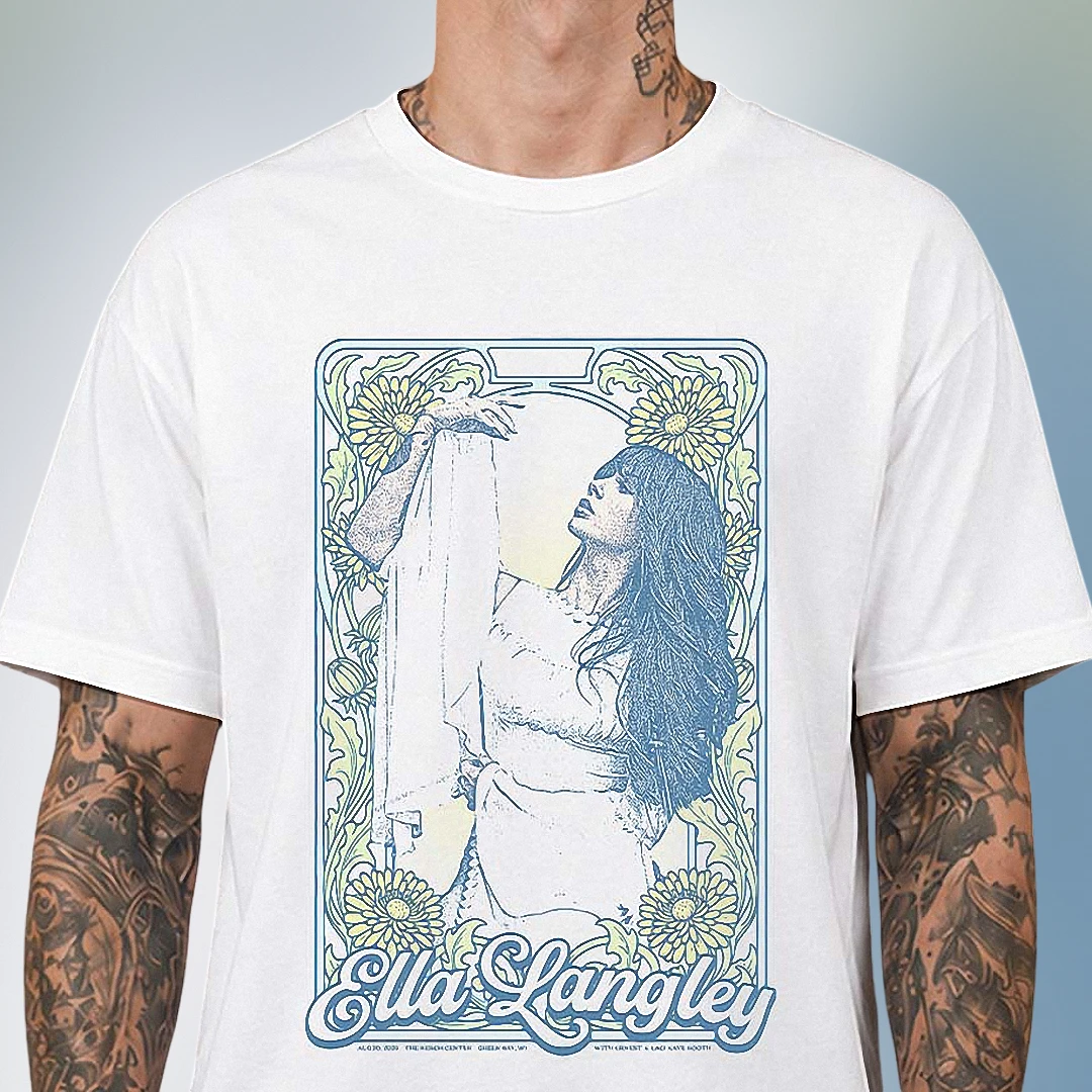 Ella Langley Tee Vintage Art Nouveau Country Music Concert Graphic T-Shirt