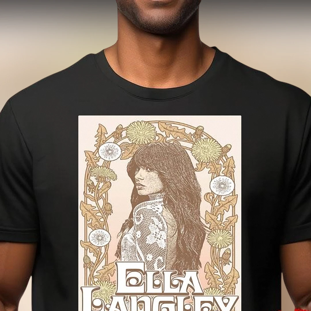Ella Langley Tee Vintage Art Nouveau Country Music Graphic Shirt for Fans