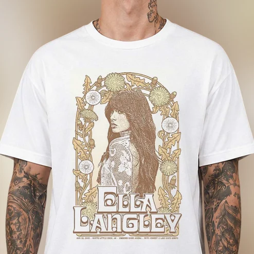Ella Langley Tee Vintage Country Music Graphic Shirt Retro Concert Tour Fan Gift