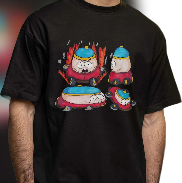 Eric Cartman Retro Cartoon Graphic Tee, Funny Animated Character T-Shirt, Novelty Humor Fandom Gift for Adults