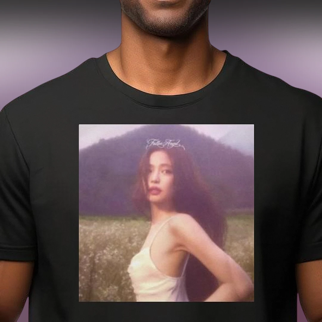 Fallen Angel Tee Jennie Kim Photo Graphic T-Shirt K-pop Aesthetic Streetwear Shirt