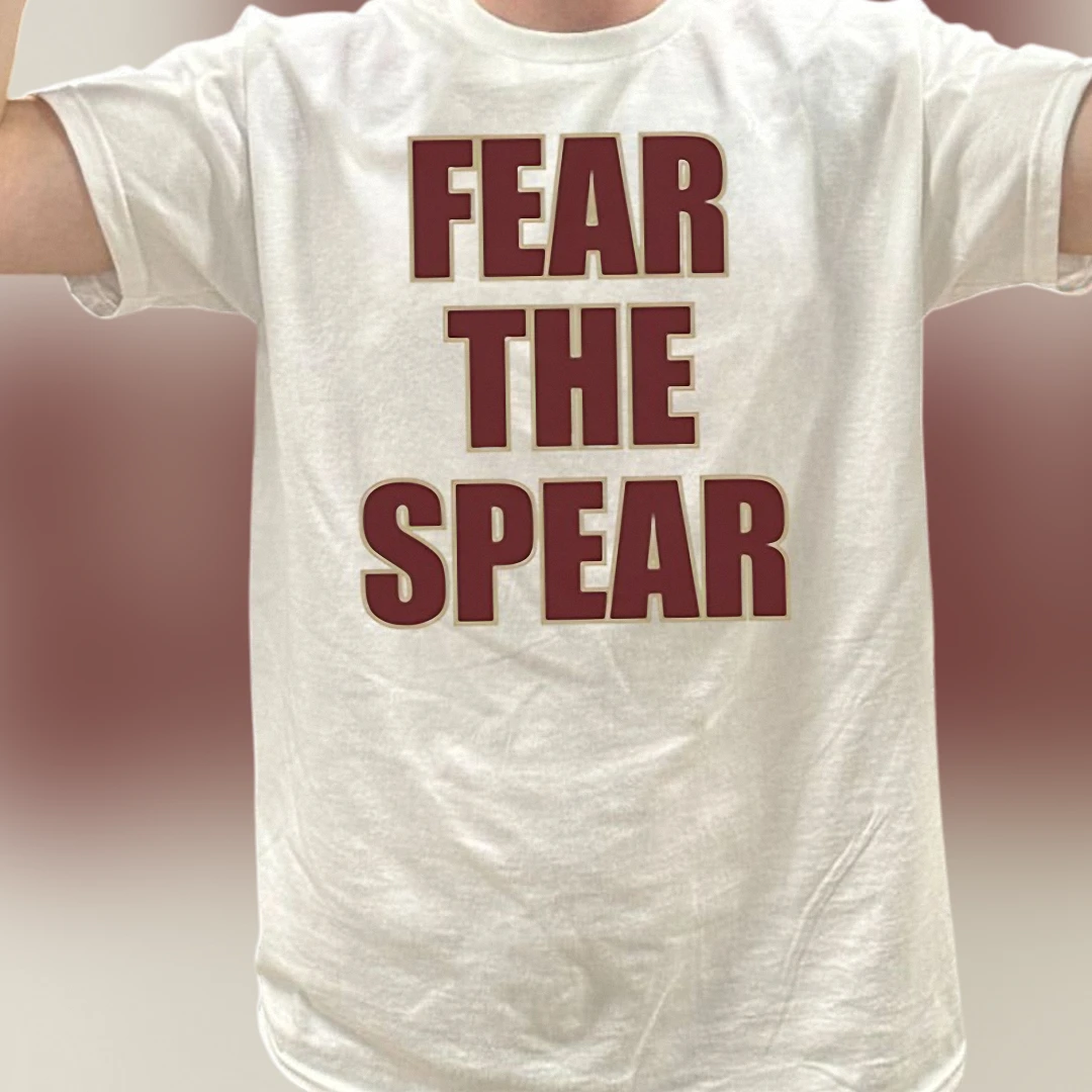 Fear The Spear Tee Vintage Game Day Tailgate Graphic T-Shirt for Sports Fans