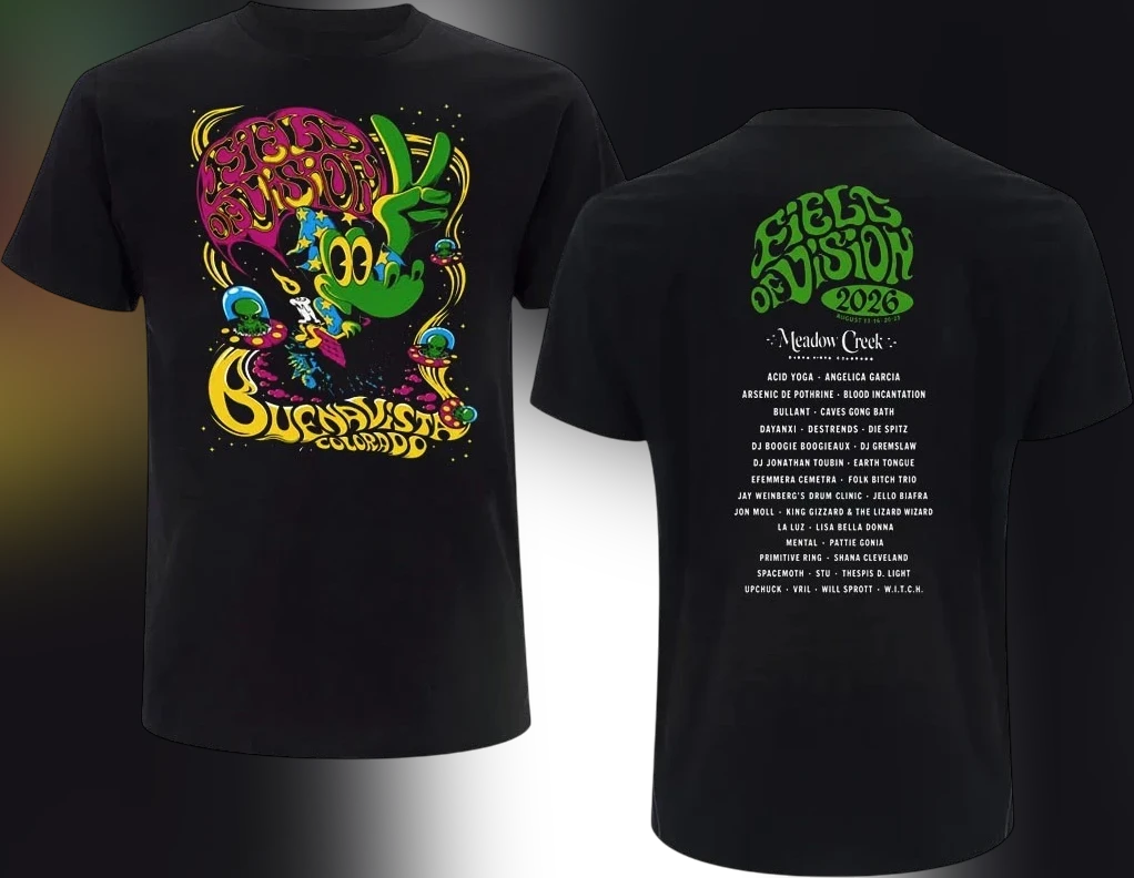 Field of Vision 2026 Festival Tee Buena Vista Colorado Meadow Creek Music Concert Merch Shirt