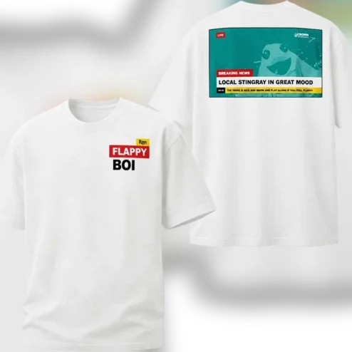 Flappy Boi Local Stingray in Great Mood Tee, Funny Tampa Bay Baseball Meme Shirt, Two Sided Fan Gift