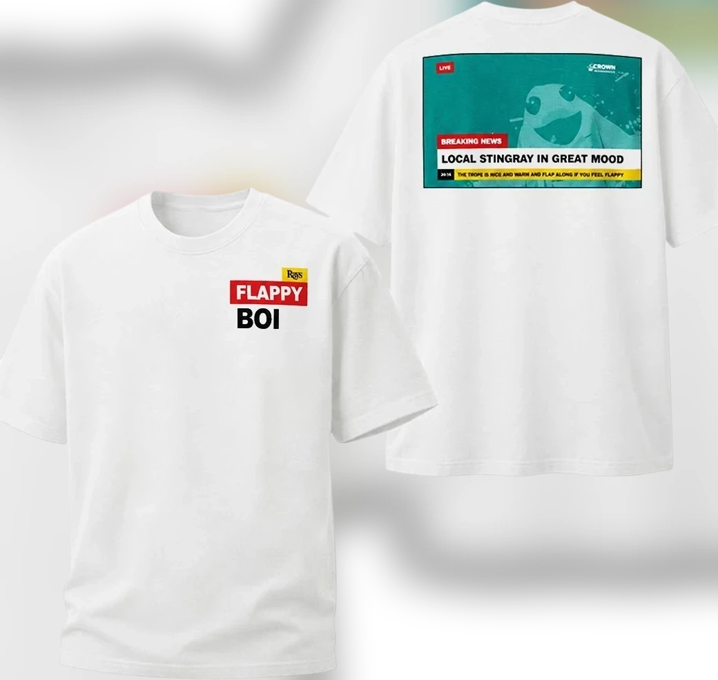 Flappy Boi Local Stingray in Great Mood Tee, Funny Tampa Bay Baseball Meme Shirt, Two Sided Fan Gift