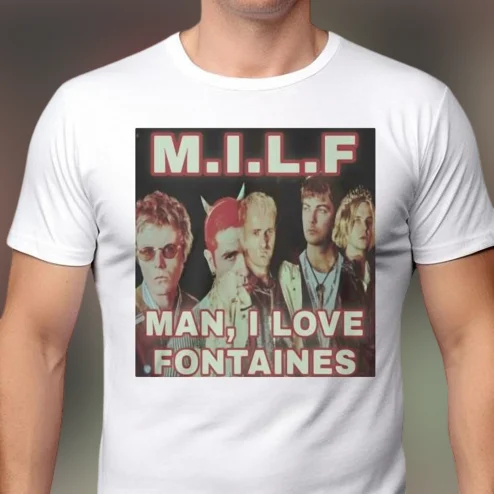 Fontaines D.C. MILF Man I Love Fontaines Tee Vintage Indie Rock Band Graphic Shirt for Fans