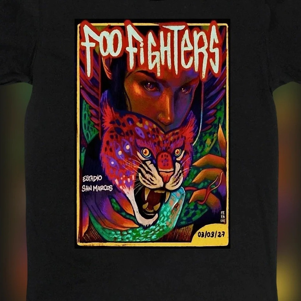 Foo Fighters Estadio San Marcos 03/03/27 Tee Lima Peru Tour Concert Graphic Shirt