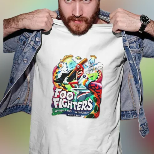 Foo Fighters Nationals Park Washington DC August 17 2026 Tee, Rock Band Concert Tour Graphic Shirt