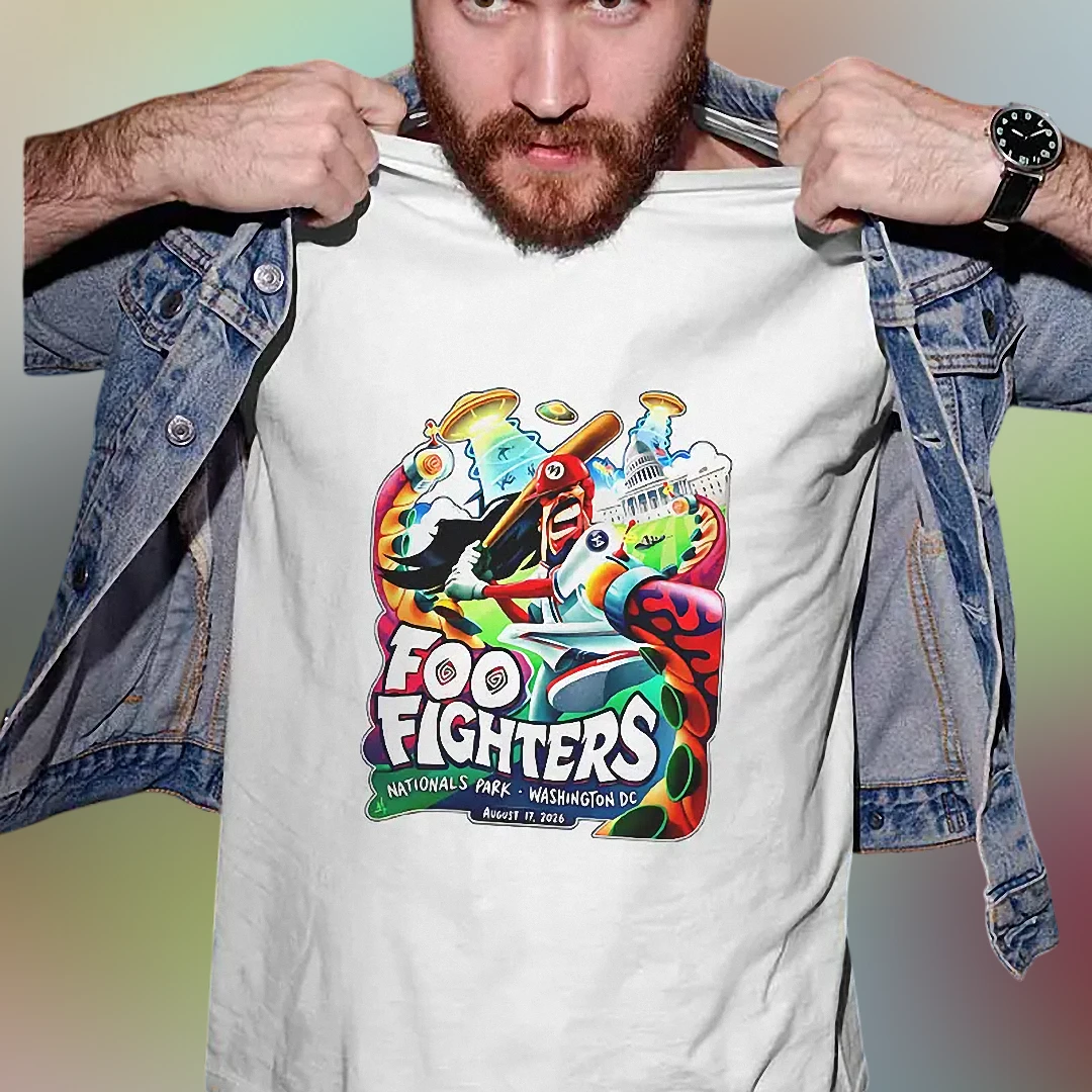 Foo Fighters Nationals Park Washington DC August 17 2026 Tee, Rock Band Concert Tour Graphic Shirt