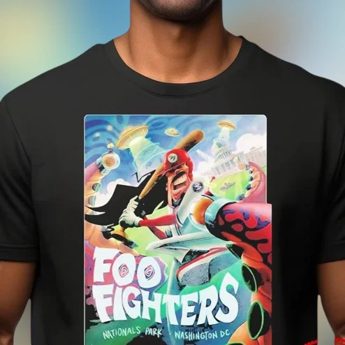 Foo Fighters Nationals Park Washington DC Tee Vintage Rock Concert Tour Poster Shirt