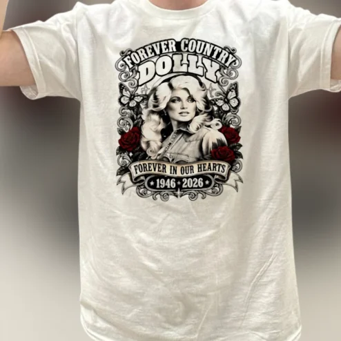 Forever Country Dolly Forever in Our Hearts Tee, Vintage Dolly Parton Country Music Legend Tribute Shirt