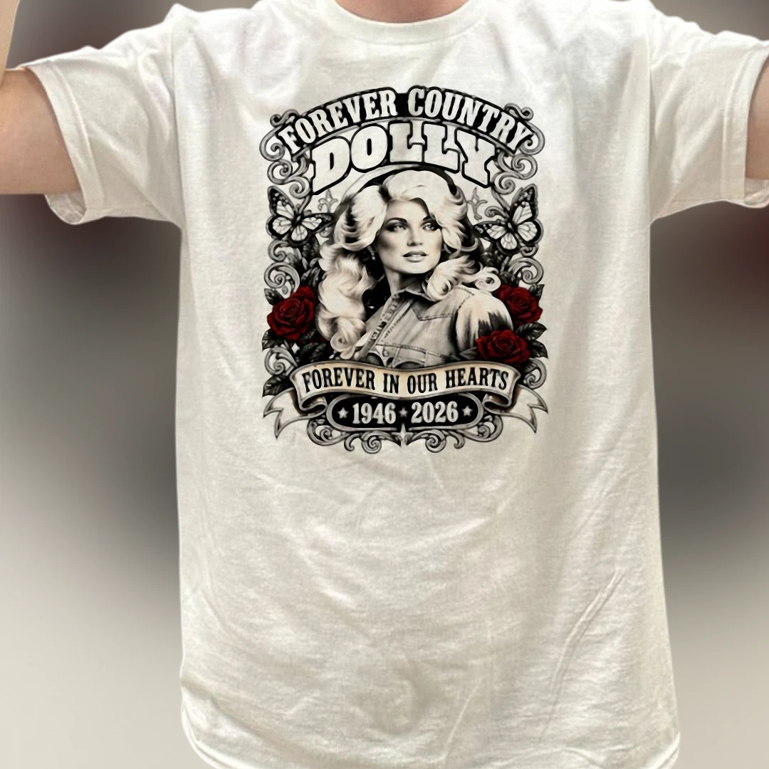 Forever Country Dolly Forever in Our Hearts Tee, Vintage Dolly Parton Country Music Legend Tribute Shirt