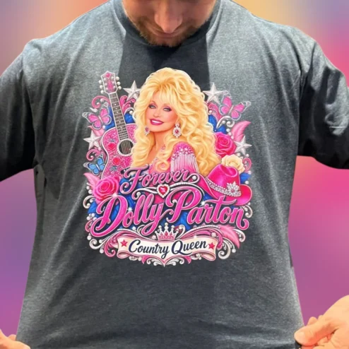 Forever Dolly Parton Country Queen Tee, Vintage Western Music Graphic T-Shirt Gift for Fans