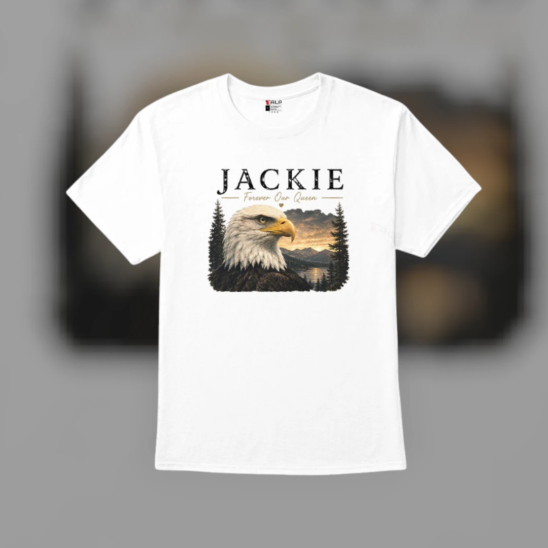 Forever Our Queen Bald Eagle Memorial Tee Personalized Custom Name Tribute Gift