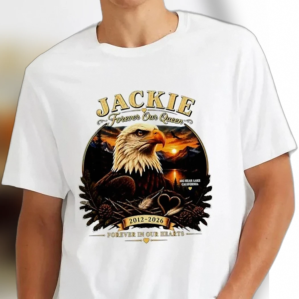 Forever Our Queen Memorial Tee Forever In Our Hearts Bald Eagle Tribute Shirt Custom Name In Loving Memory T-Shirt